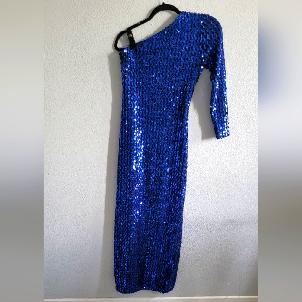 CLIMAX VTG 70/80's *GORGEOUS* Sparkle-Stretch/Sequined-Gown/Great Condition Sz 5